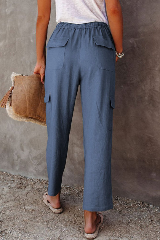 Driven Linen Blend Pocketed Cargo Pant