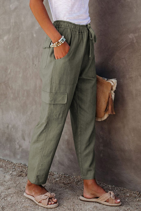 Driven Linen Blend Pocketed Cargo Pant