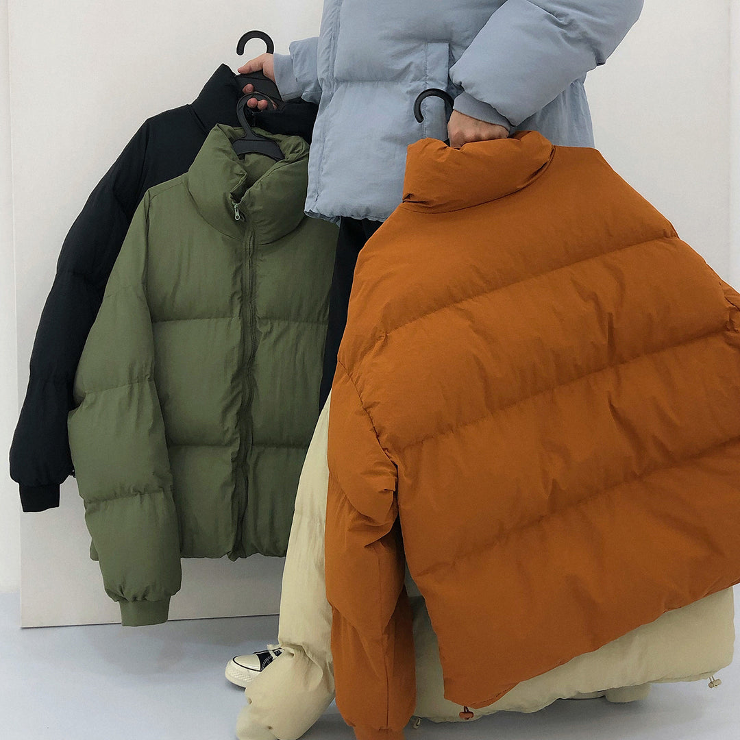 Men Solid Puffer Jacket