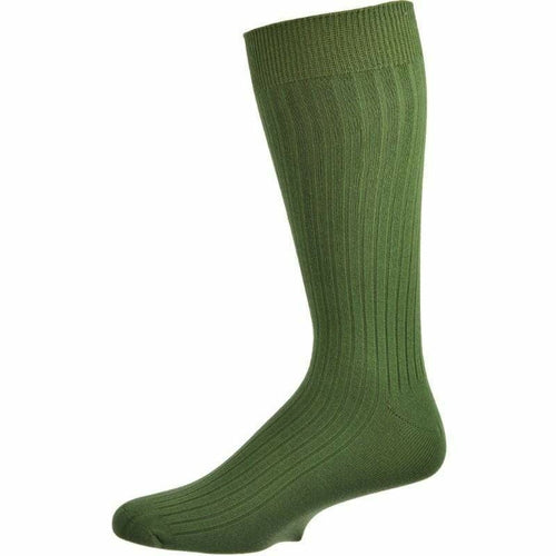 Classic Fine Ribbed Combed Cotton Crew Socks