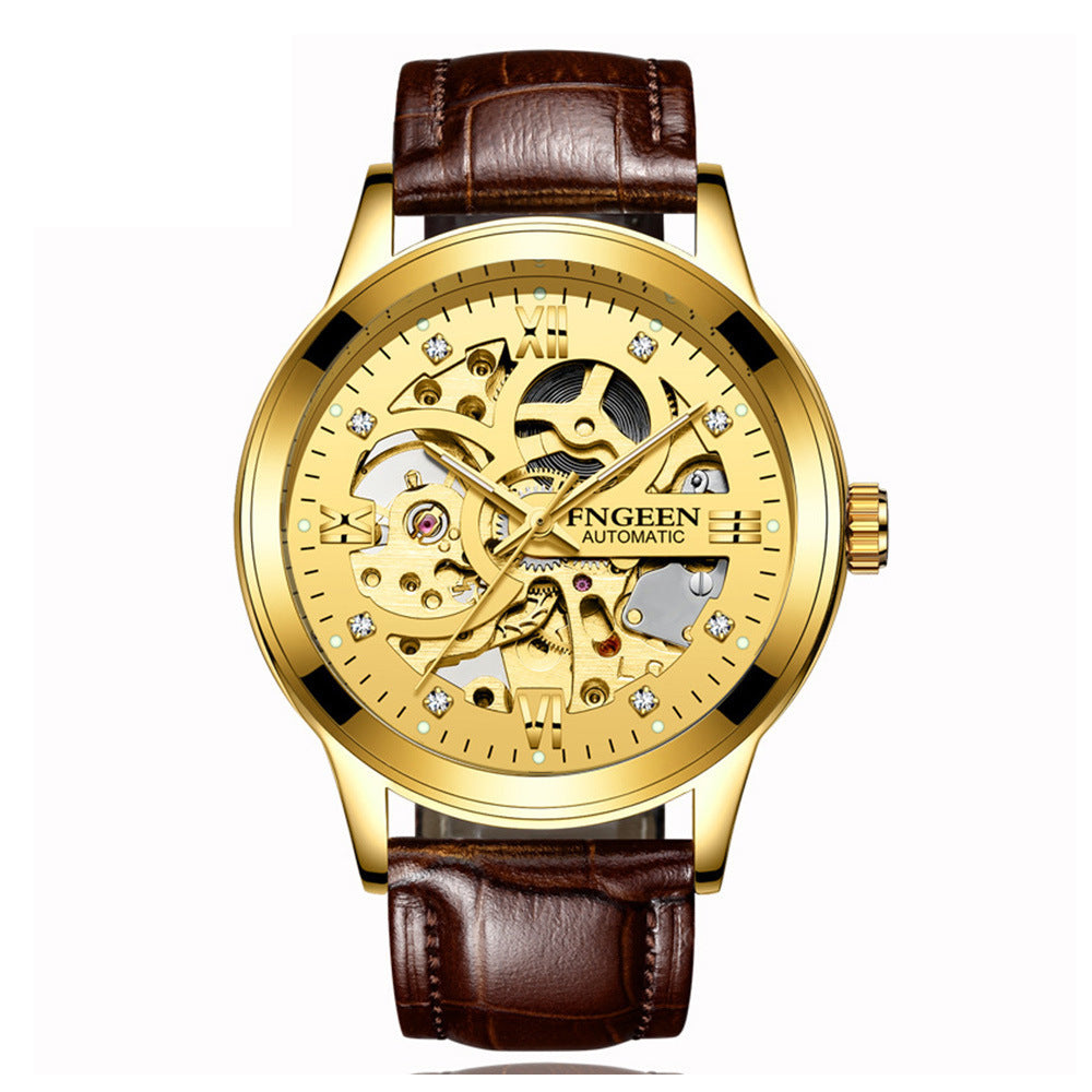 Luminous Waterproof Steel Band Mechanical Watch