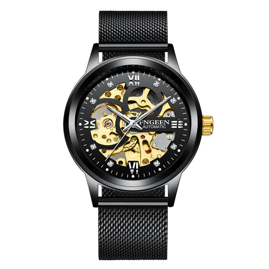 Luminous Waterproof Steel Band Mechanical Watch