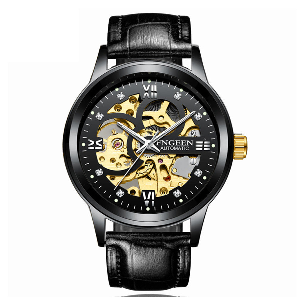 Luminous Waterproof Steel Band Mechanical Watch