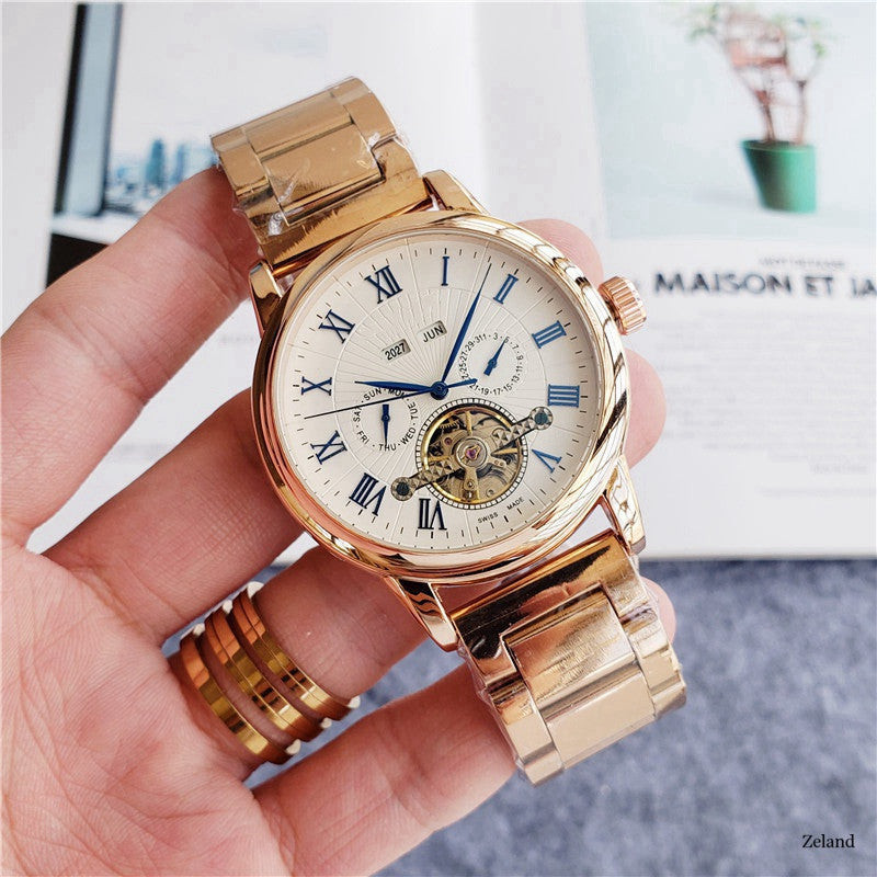 Men Tourbillon Five-Hand Watch