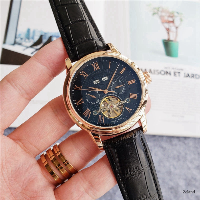 Men Tourbillon Five-Hand Watch