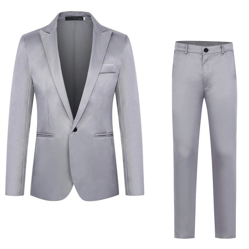 Solid Tuxedo Two-piece Suits For Wedding