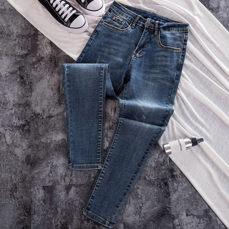 Women High-waist Jeans Pants