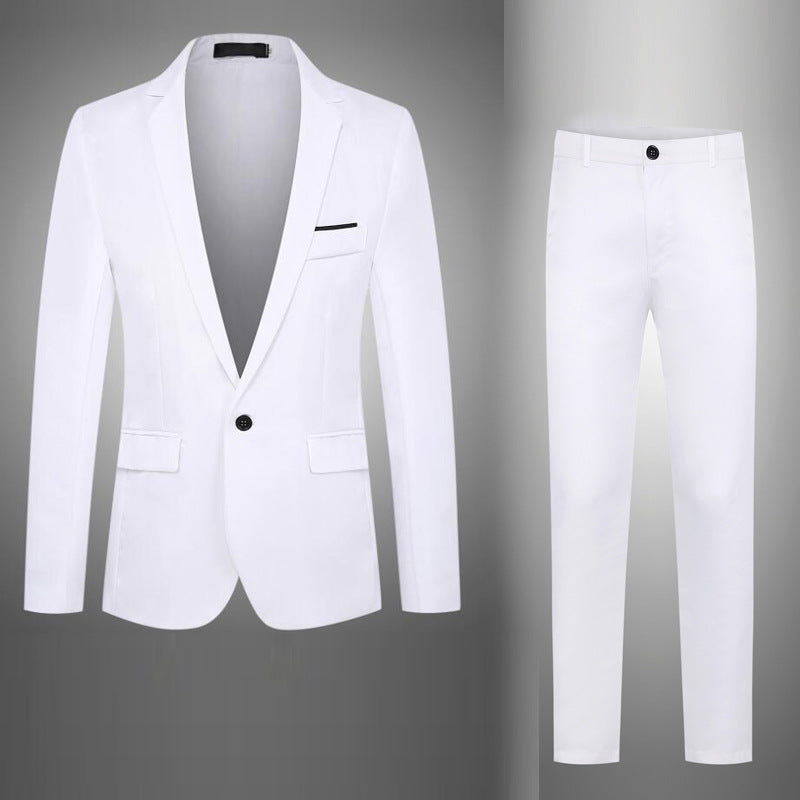 Solid Tuxedo Two-piece Suits For Wedding