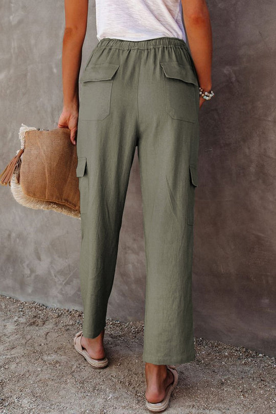 Driven Linen Blend Pocketed Cargo Pant