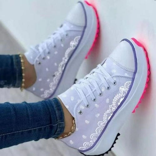 Pattern Canvas Women Sneakers Casual Sport Shoes