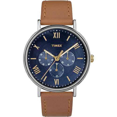 Timex Unisex Southview 41mm Multifunction Leather Strap Watch