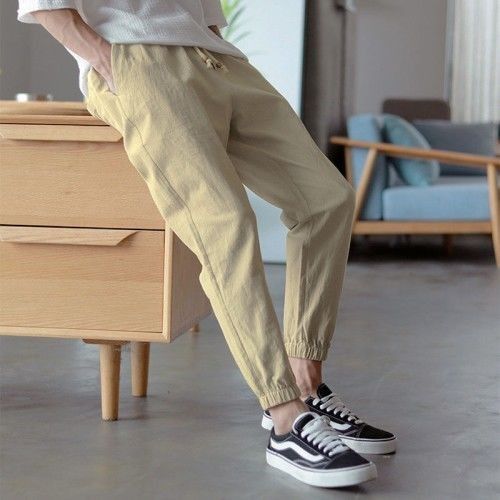 Men Summer Cotton Linen Pants