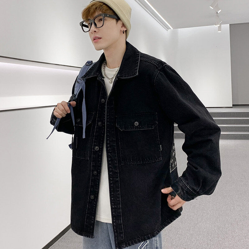 Men Long Sleeve Jacket Coat