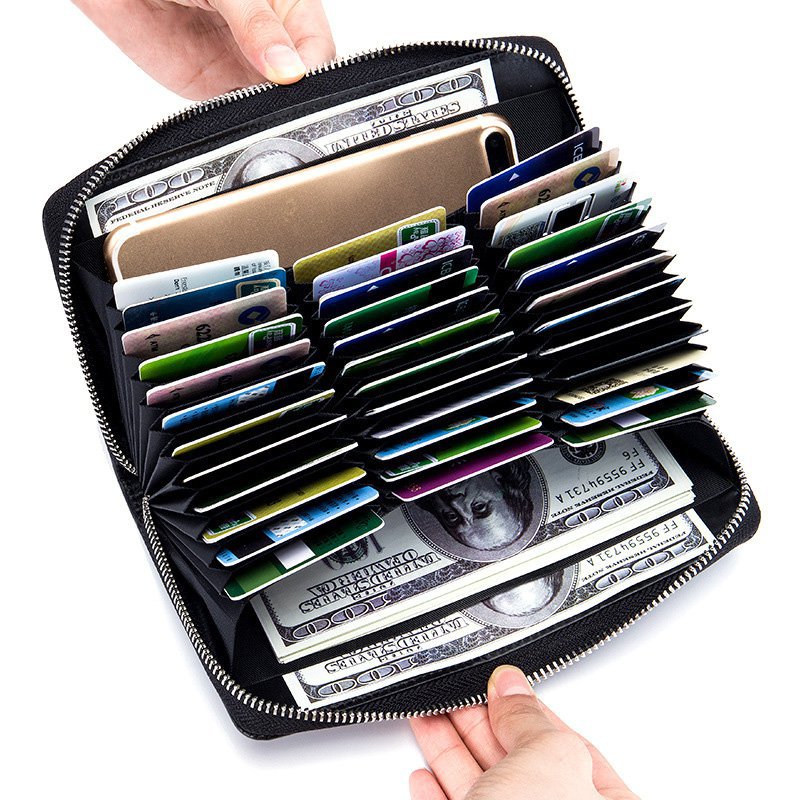 High Capacity 36 Card Slots RFID Wallet