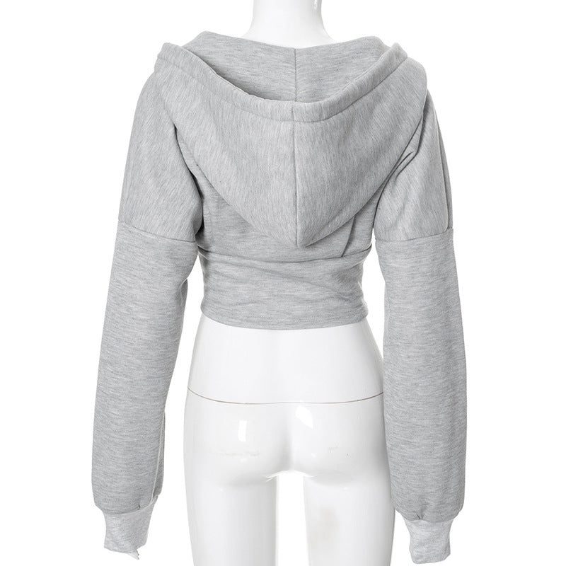 Women Long-sleeve Zipper Cardigan Hoodie