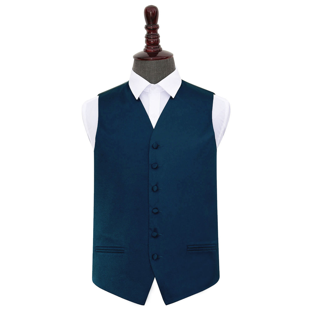 Plain Satin Waistcoat - Navy Blue, 48'