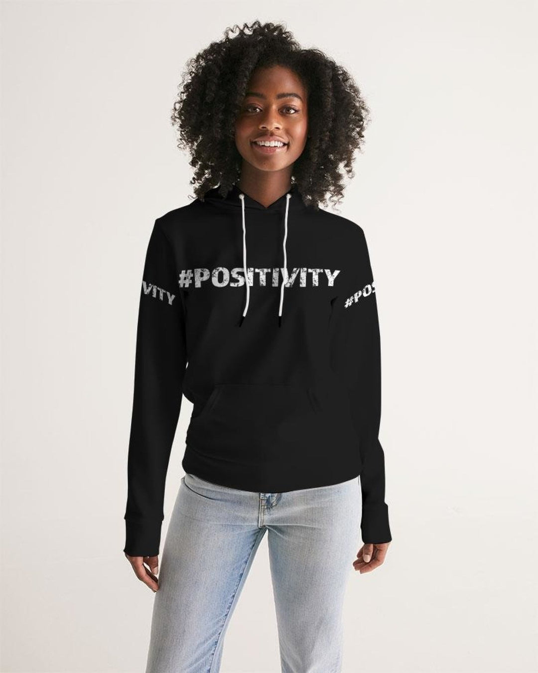 Womens Hoodie - Pullover Hooded Sweatshirt - Graphic/positivity