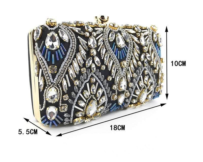 Clutch handbag Luxury Diamond Rhinestone Clutch Bags Exquisite Female